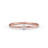 Diamond Thin Gold Ring