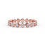 14k Solid Gold Flower 3MM Micro Pave  Diamond Eternity Band