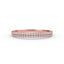 14K Solid Gold Micro Pave Thin Half Eternity Wedding Band