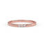 14K Gold 1.6MM 3 Stone Diamond Wedding Band