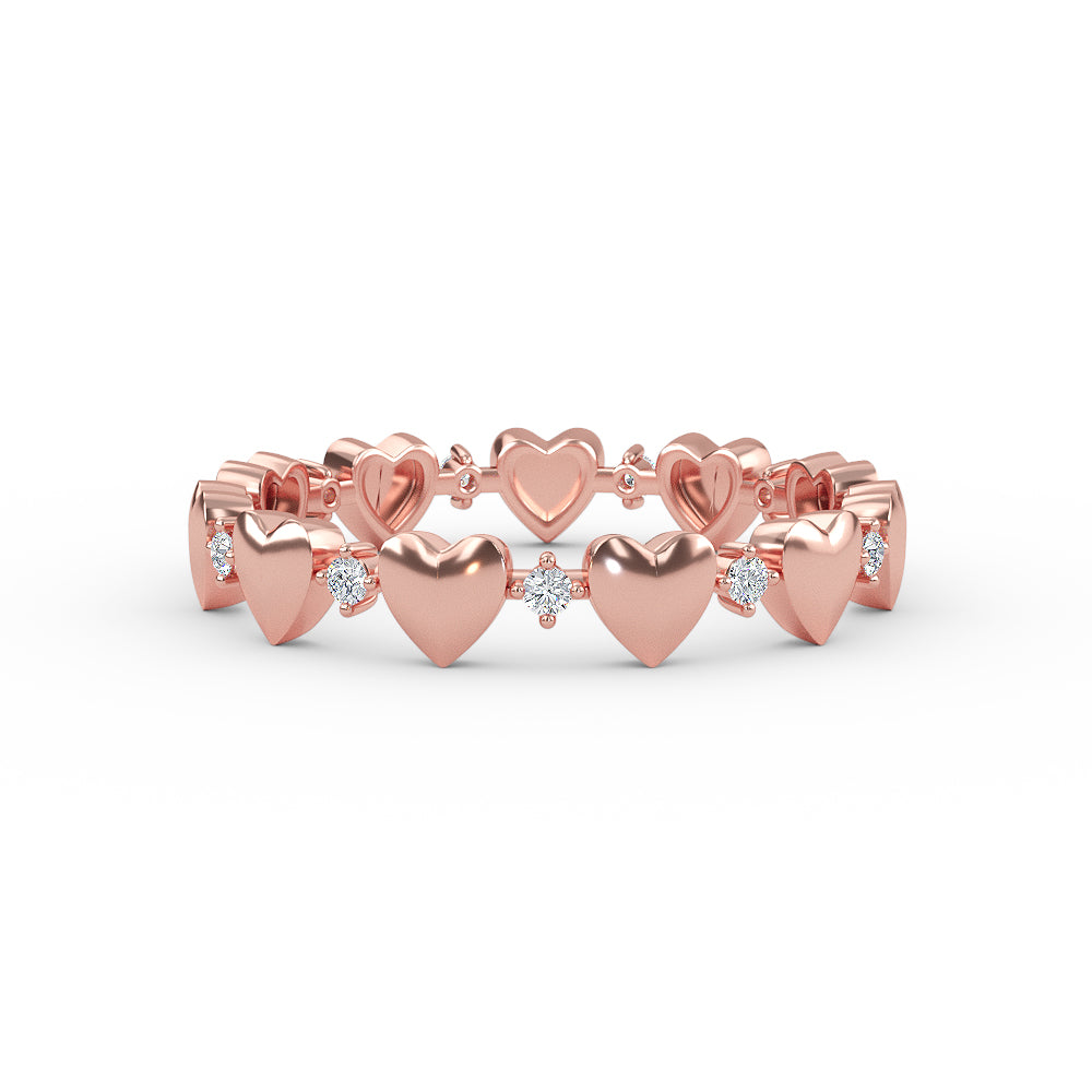 Small Multi Heart Diamond Ring