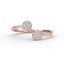 14K Gold Cluster Micro Pave Diamond Wedding Band