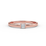 14K Soild  Gold Baguette Diamond Engagement Ring