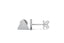 14K Gold Triangle Shaped Round Diamond Studs