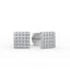 14K Gold Diamond Square Stud Earrings