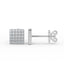 14K Gold Diamond Square Stud Earrings