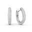 14K Gold Three Row Diamond Huggie Earrings