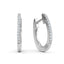14K Gold 9MM Diamond Hoop Earrings