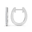 14K Gold 9MM Diamond Hoop Earrings