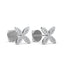 14K Gold Flower Round Diamond Earrings