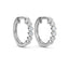 14K Gold Diamond Hoop Earrings