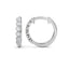 14K Gold Diamond Hoop Earrings