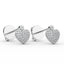14K Gold Diamond Pave Heart Earrings