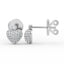 14K Gold Diamond Pave Heart Earrings