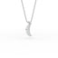 14K Gold Crescent Moon Diamond Necklace