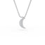 14K Gold Crescent Moon Diamond Necklace