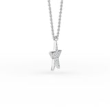 14K Gold Diamond Star Necklace