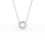 14K Gold Diamond Two Circle Necklace