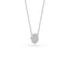 14K Gold Diamond Pave Disc Necklace