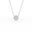 14K Gold Diamond Pave Disc Necklace