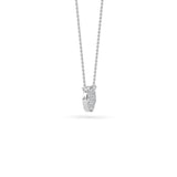 14K Gold Diamond Pave Disc Necklace