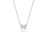 14K Gold Diamond Pave Butterfly Necklace