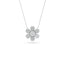 14K Gold Diamond Pave Flower Necklace
