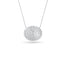 14K Gold Diamond Pave Disc Necklace