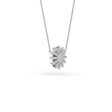14K Gold Floral Diamond Necklace