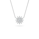 14K Gold Floral Diamond Necklace