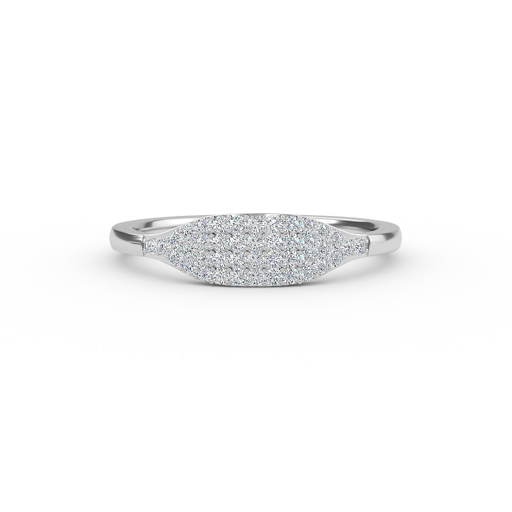 14K Solid Gold Diamond Micro Pave Ring