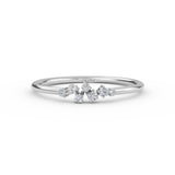 14K Gold Diamond Cluster Ring
