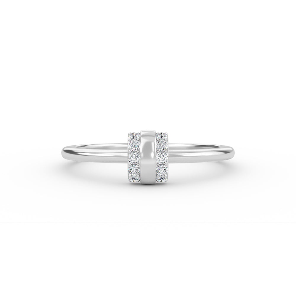 Vertical Bar Diamond Ring