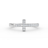 Diamond Cross Gold Ring