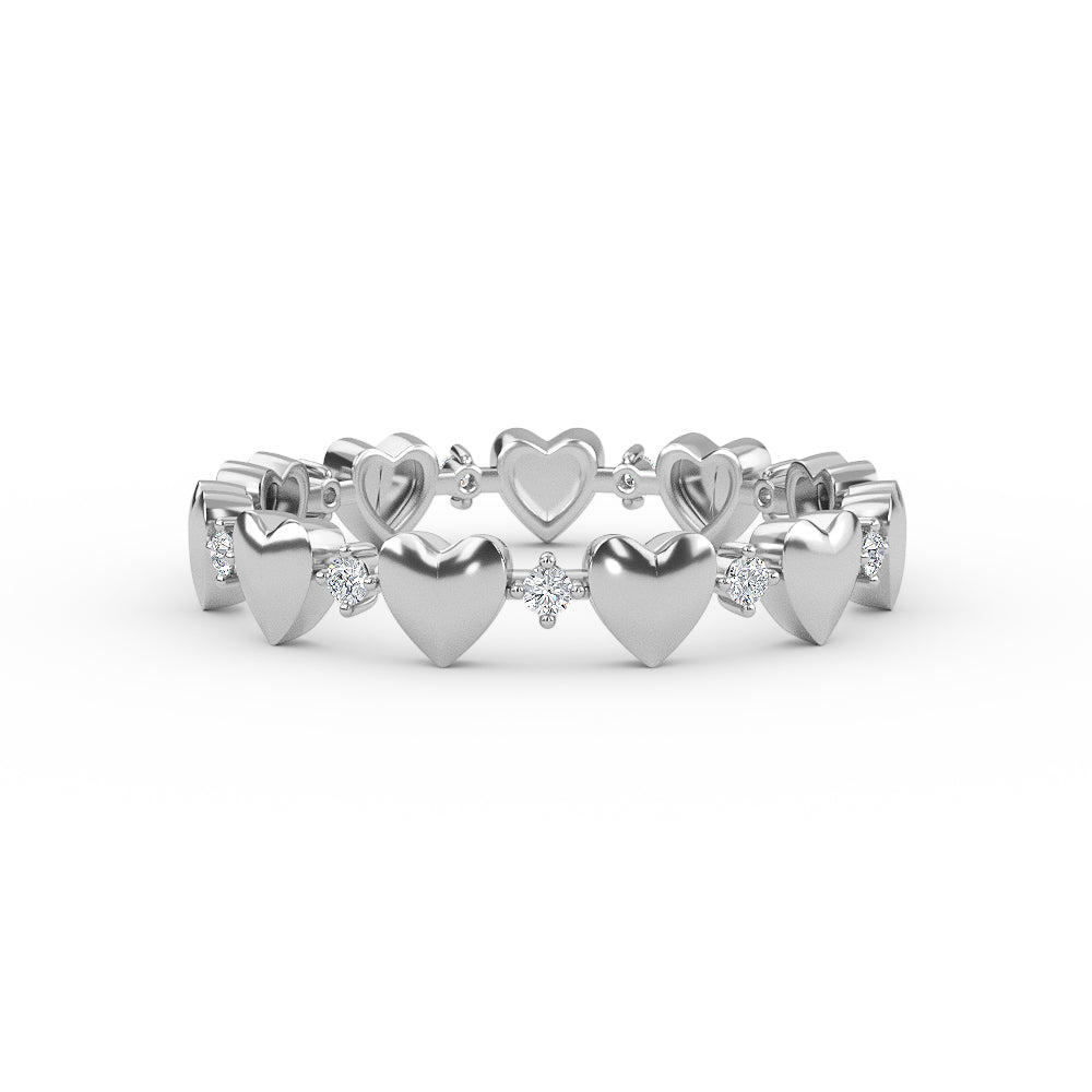 Small Multi Heart Diamond Ring