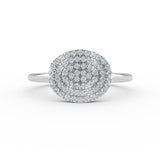 14K Gold Oval Round Design Wedding Band