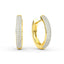 14K Gold Three Row Diamond Huggie Earrings