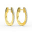 14K Gold 9MM Diamond Hoop Earrings