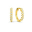 14K Gold Diamond Hoop Earrings