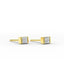 14K Gold Baguette Diamond Small Stud Earrings