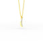 14K Gold Crescent Moon Diamond Necklace