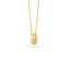 14K Gold Diamond Two Circle Necklace