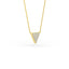 14K Gold Diamond Pave Triangle Necklace
