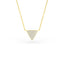 14K Gold Diamond Pave Triangle Necklace