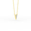 14K Gold Diamond Pave Triangle Necklace