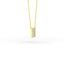 14K Gold Diamond Pave Square Necklace