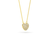 14K Gold Diamond Heart Necklace