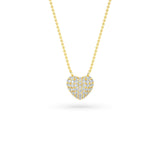14K Gold Diamond Heart Necklace