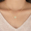 14K Gold Diamond Pave Flower Necklace