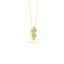14K Gold Diamond Pave Flower Necklace